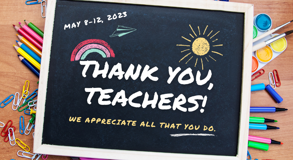  Chalkboard saying Thank You Teachers